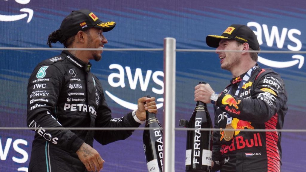 F1 GP Espanya, paraules de Max Verstappen, Hamilton i Russell al podi