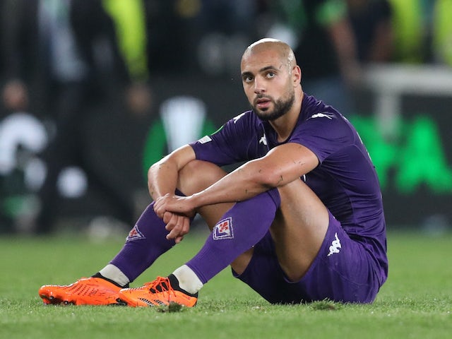 Sofyan Amrabat de la Fiorentina sembla abatut el 7 de juny de 2023