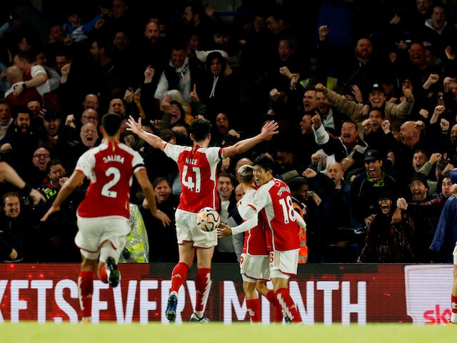 Leandro Trossard de l'Arsenal celebra el seu segon gol el 21 d'octubre de 2023