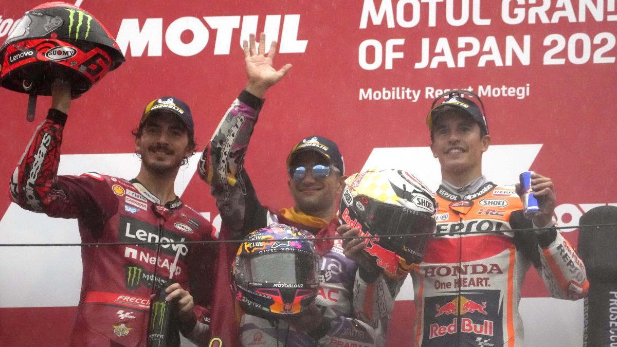 MotoGP Japó, Martin guanya per davant de Bagnaia: carrera interrompuda per pluja