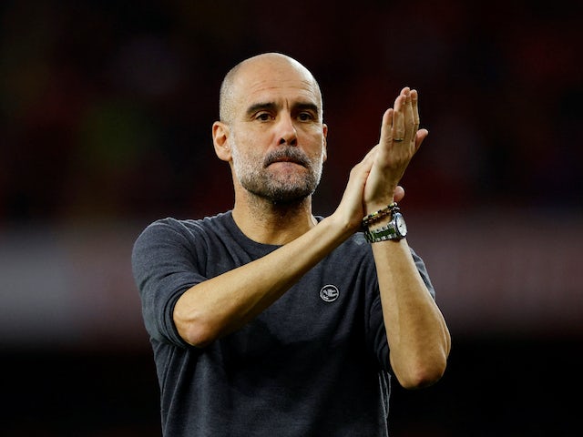 L'entrenador del Manchester City, Pep Guardiola, fotografiat després del partit del 8 d'octubre de 2023