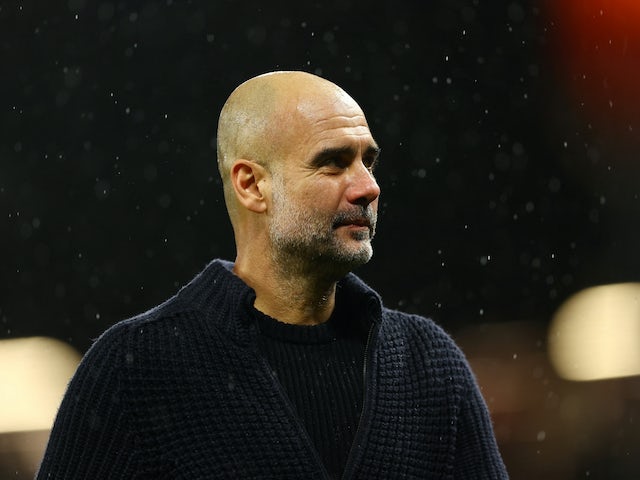 L'entrenador del Manchester City, Pep Guardiola, ho celebra després del partit del 29 d'octubre de 2023