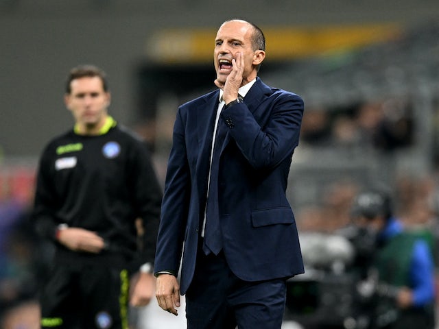 L'entrenador de la Juventus, Massimiliano Allegri, reacciona el 22 d'octubre de 2023