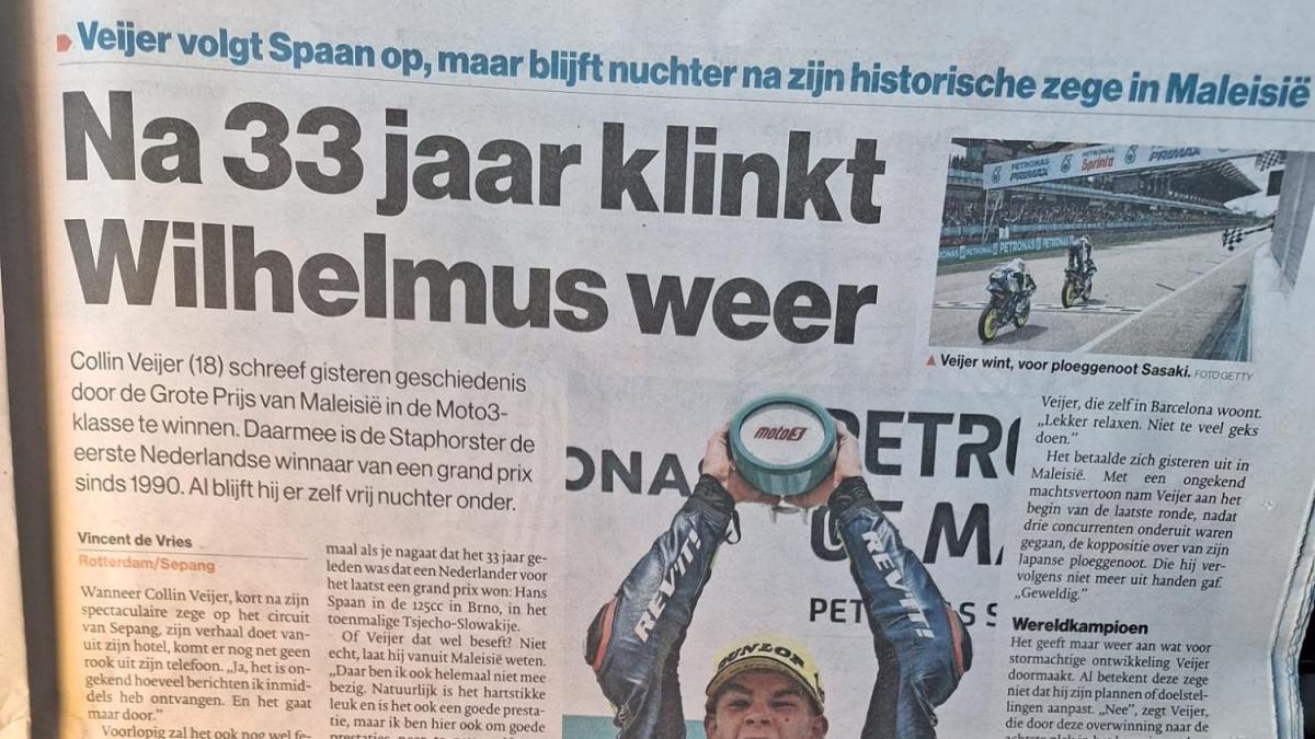 Després de 33 anys al MotoGP, Het Wilhelmus torna a jugar
