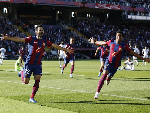 El barceloní Ilkay Gundogan celebra el gol contra el Reial Madrid el 28 d'octubre de 2023