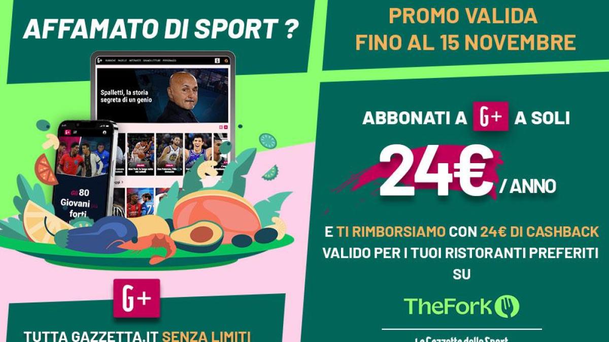 Gazzetta dello Sport, subscripció a G+ per 24 euros amb val per a The Fork del mateix valor