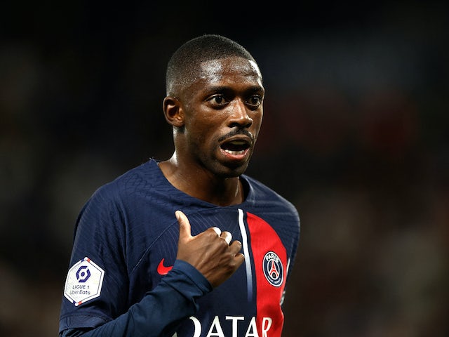 Ousmane Dembele del Paris Saint-Germain reacciona l'agost del 2023