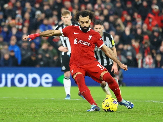 Mohamed Salah del Liverpool va marcar el seu quart gol des del punt de penal l'1 de gener de 2024