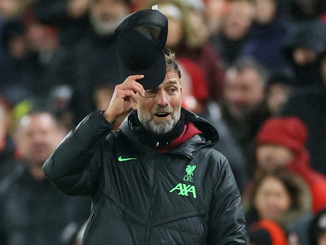 L'entrenador del Liverpool, Jurgen Klopp, reacciona l'1 de gener de 2024