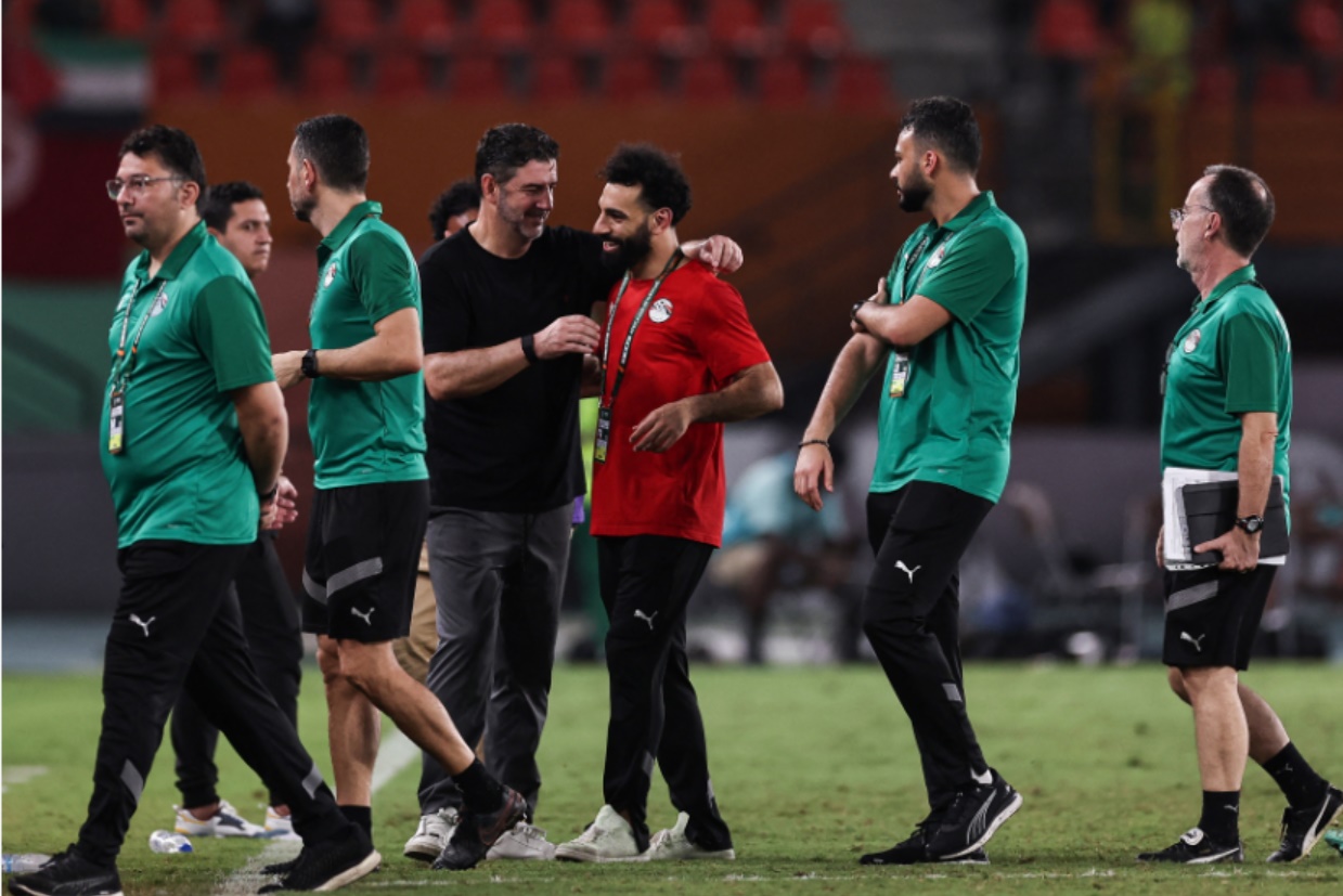 (Foto) Els jugadors d'Egipte es mostren solidaris amb Salah amb un gest tremend