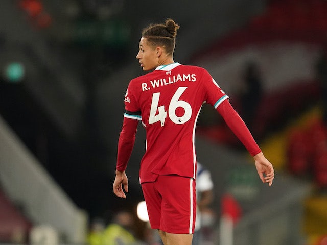 Rhys Williams en acció per al Liverpool el 16 de desembre de 2020
