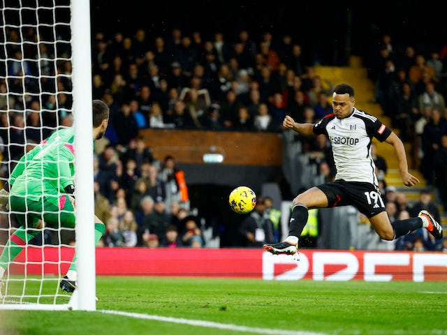 Rodrigo Muniz del Fulham va marcar el seu tercer gol davant el Neto de Bournemouth el 10 de febrer de 2024