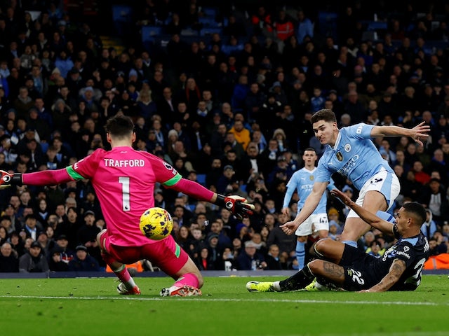 Julian Alvarez del Manchester City va marcar el seu segon gol el 31 de gener de 2024