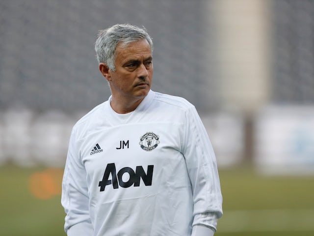 Jose Mourinho fotografiat durant una sessió d'entrenament del Manchester United el 18 de setembre de 2018
