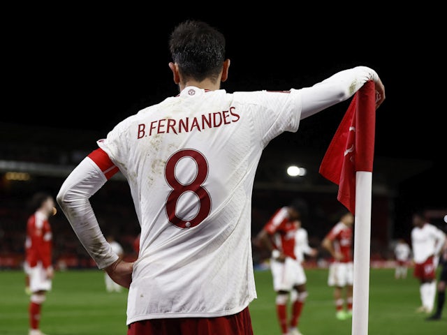 Bruno Fernandes del Manchester United el 28 de febrer de 2024