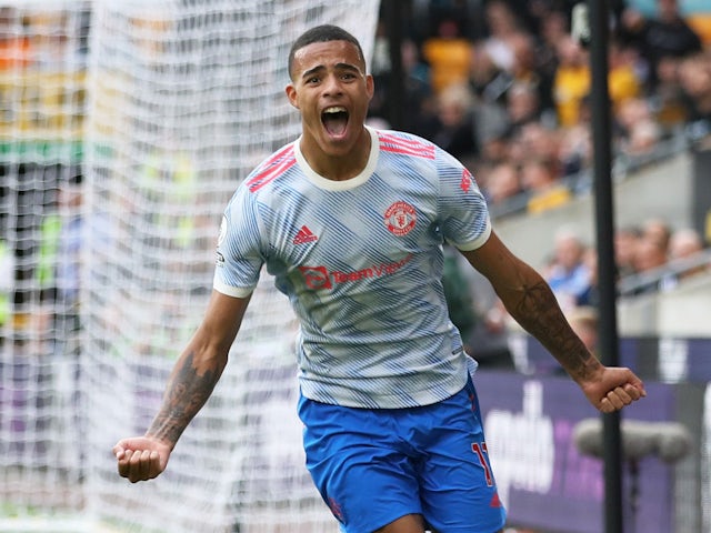 Mason Greenwood del Manchester United celebra el gol contra el Wolverhampton Wanderers el 29 d'agost de 2021